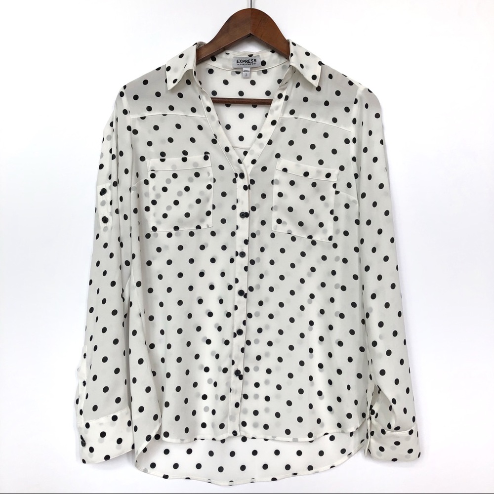 Express Polkadot Blouse